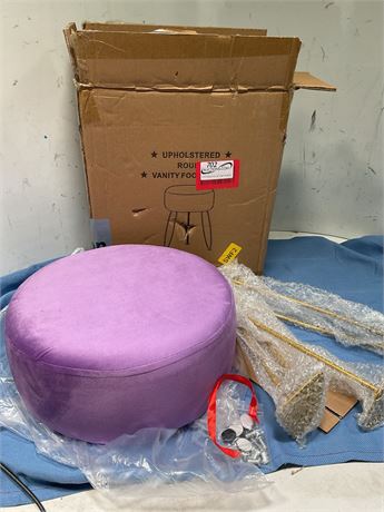 Purple Vanity Stool